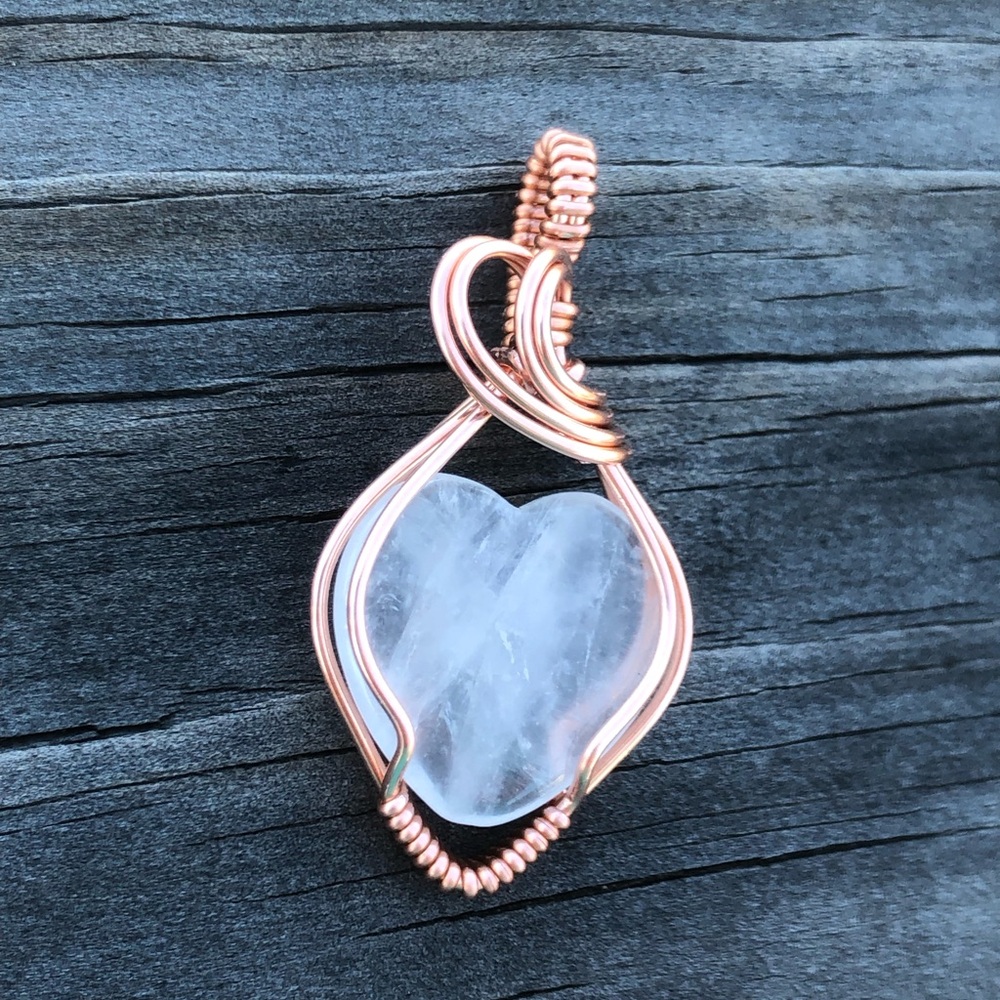 Clear Quartz Crystal Heart